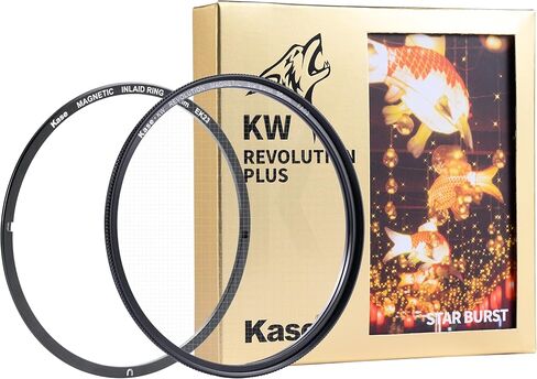 Kase KW Revolution Plus Magnetic Shockproof 4 Point Star Burst Filter Low Reflection Optical Glass Inc Inlaid Adapter (72, Millimeters) in Kuwait