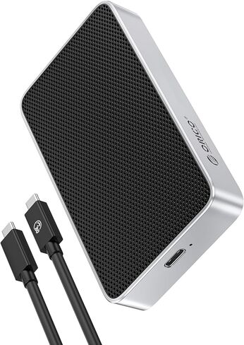 حاوية ORICO 80 جيجابت في الثانية M.2 NVMe SSD، متوافقة مع واجهة Thunderbolt 5/4/3/USB4، تبريد صامت بدون مروحة، تدعم M-Key 2280 NVMe SSDs لنقل البيانات عالي السرعة على Mac/PC (بدون SSD)-X50 in Kuwait