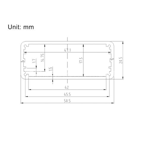 Aluminum Enclosure Box 20x50x80mm Silver PCB Instrument Case Heat Dissipation Project Housing for Electronics DIY Lightweight Durable Shell with Mounting Grooves in Kuwait