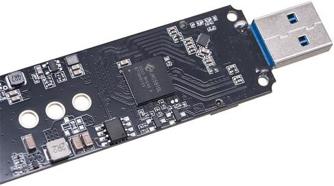 حاوية خارجية لمحركات الأقراص الصلبة NVME SATAs، واجهات USB3.1 TypeA، محول محمول من الألومنيوم لمحركات 2242 / 2260 / 2280 لنقل البيانات بسرعة كبيرة in Kuwait