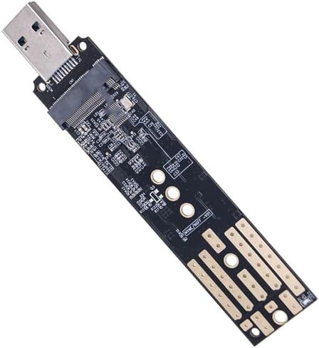 حاوية خارجية لمحركات الأقراص الصلبة NVME SATAs، واجهات USB3.1 TypeA، محول محمول من الألومنيوم لمحركات 2242 / 2260 / 2280 لنقل البيانات بسرعة كبيرة in Kuwait