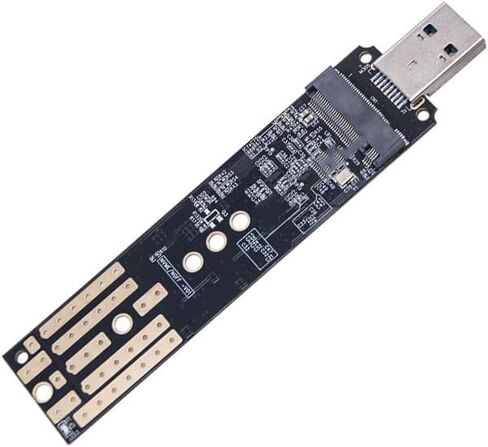 حاوية خارجية لمحركات الأقراص الصلبة NVME SATAs، واجهات USB3.1 TypeA، محول محمول من الألومنيوم لمحركات 2242 / 2260 / 2280 لنقل البيانات بسرعة كبيرة in Kuwait
