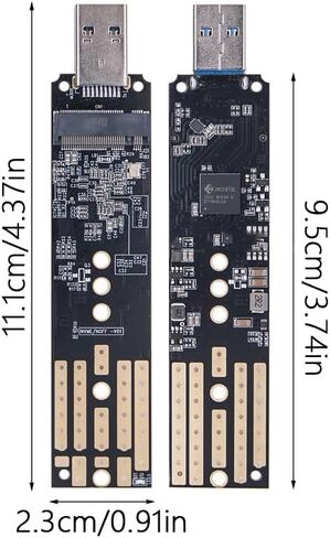 حاوية خارجية لمحركات الأقراص الصلبة NVME SATAs، واجهات USB3.1 TypeA، محول محمول من الألومنيوم لمحركات 2242 / 2260 / 2280 لنقل البيانات بسرعة كبيرة in Kuwait