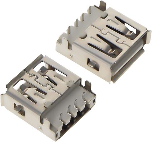 5Pcs PCB USB Connector USB-AF Female Jack 4 Pin 90 Degree with Ear Curled Edge,WuJuntool in Kuwait