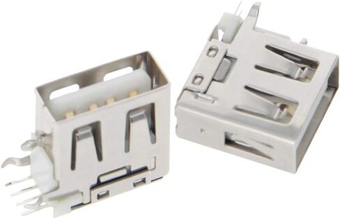 PCB USB Connector USB-AF Female Jack 4 Pin 90 Degree Side Insert Short Body No-Edge 10Pcs,WuJuntool in Kuwait