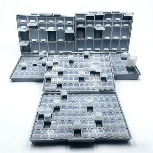 3 Units AideTek BOXALL96 BOXALL48 BOXALL144 Compartment SMD Organizer Box SMD SMT Parts Organizer Surface Mount Box in Kuwait