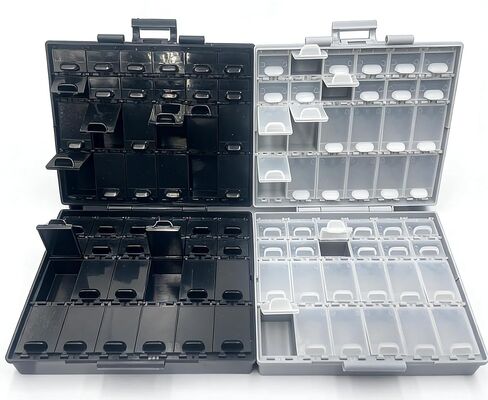 1 Unit AideTek BOX-ALL-48 and 1 Unit BOX-ALL-48-AS Compartments Enclosure SMD SMT Parts Organizer Surface Mount Box Labels in Kuwait