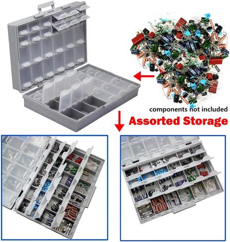 AideTek وحدتان BOX-ALL-144 ووحدتان BOX-ALL-48 مقصورة حاوية فارغة SMD SMT منظم سطح جبل منظم تخزين عميق in Kuwait