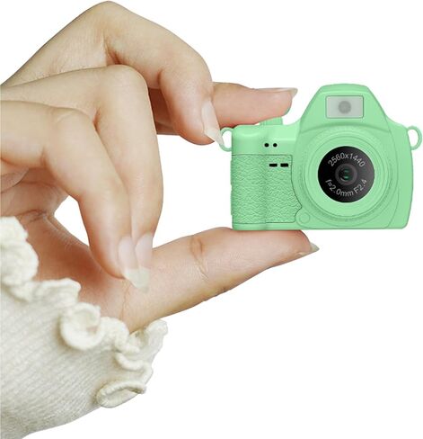 كاميرا EBTOOLS Mini Keychain، مسجل فيديو 2K HD مع شاشة ملونة 1.47 بوصة، ذاكرة 128 جيجابايت، ضوء ملء LED، مرشحات إبداعية، لهدايا التصوير الفوتوغرافي أثناء السفر (أصفر) in Kuwait