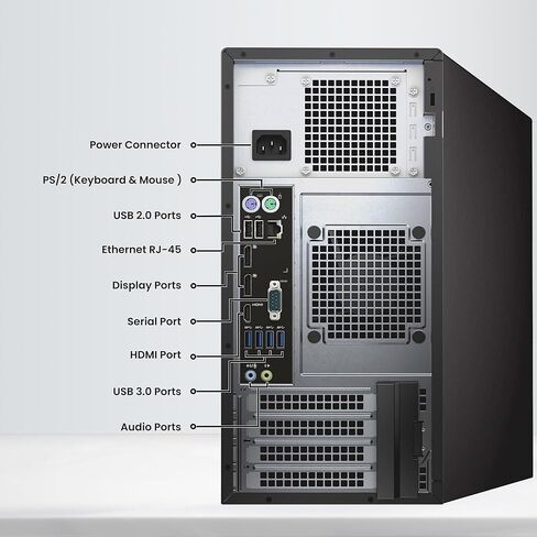 كمبيوتر سطح المكتب Dell Precision 3620 Mini Tower - Intel Core i5-6500 الجيل السادس - ذاكرة وصول عشوائي 32 جيجابايت - SSD 1 تيرابايت - لوحة مفاتيح وماوس لاسلكيين - WiFi - Windows 11 Pro - كمبيوتر محطة العمل (متجدد) in Kuwait