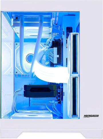 Panorama Gaming PC Desktop - AMD Ryzen 7 5700X 3.4 GHz, RX 6500XT 4GB, 16GB DDR4 RAM 3200, 1TB M.2 PCIE SSD, 650W PSU, 240mm AIO,Windows 11 64-bit Desktop Computer, White in Kuwait