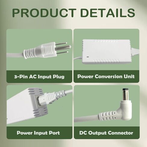 54V 210W Power Adapter for Ubiquiti Networks UniFi XG 6 PoE Compatible with US-XG-6POE,USW-Ultra-210W 6 and 8-Port Switches,ADS-210NX-48-1,540210E,ADS-210NX-48-1540210E Models, PSU(White) in Kuwait