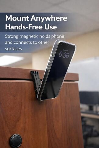 حامل ثلاثي MagSafe قابل للطي متوافق مع iPhone وAndroid - حامل هاتف مغناطيسي للمكتب، قبضة سيلفي محمولة، حامل مغناطيسي قوي، محمول للسفر والمكتب ومكالمات الفيديو in Kuwait