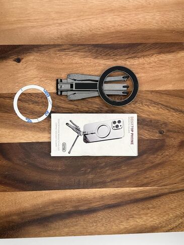 حامل ثلاثي MagSafe قابل للطي متوافق مع iPhone وAndroid - حامل هاتف مغناطيسي للمكتب، قبضة سيلفي محمولة، حامل مغناطيسي قوي، محمول للسفر والمكتب ومكالمات الفيديو in Kuwait