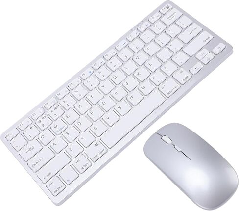 Dpofirs Wireless Keyboard and Mouse Combo, 2.4G / Bluetooth Rechargeable Wireless Keyboard with Mouse, for Laptop and Tablet in Kuwait