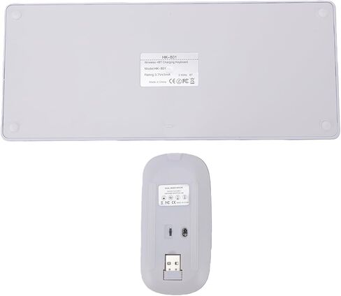Dpofirs Wireless Keyboard and Mouse Combo, 2.4G / Bluetooth Rechargeable Wireless Keyboard with Mouse, for Laptop and Tablet in Kuwait