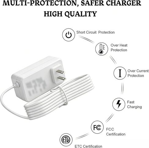24V AC/DC Adapter Compatible with Levoit Vital 200S-P LAP-V201S-WUS LAP-V201S-KUS LAP-V201S-AUSR 200SP LAPV201SKUS Smart Air Purifier 24VDC 24Volt 2.5A 2500mA Power Supply Charger Cord Cable Mains PSU in Kuwait