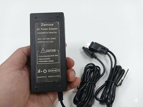 Zenoa Gamecube Power supply12V 3.25A Replacement AC Adapter for Nintendo Gamecube Console, 100-240 Input -NGC Power Cord Compatible with GC System in Kuwait