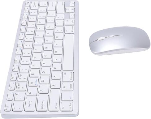 Wireless Keyboard and Mouse Combo, Rechargeable Bluetooth 5.0 2.4G for Pro Air Tablet Laptop, with Scissor Switch Keys and Multi Device Connectivity in Kuwait