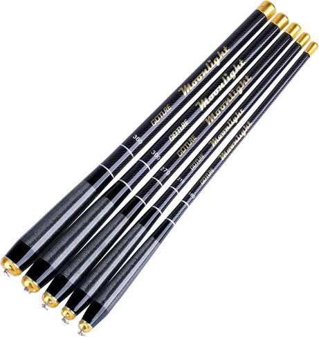 Goture Telescopic Tenkara Fishing Rod Collapsible Crappie Rods 1 Piece Portable Hand Fishing Poles Carbon Fiber Stream Ultralight Inshore Carp Bamboo Pole Bass Trout - 7Ft (Extra Tips Not Included) in Kuwait