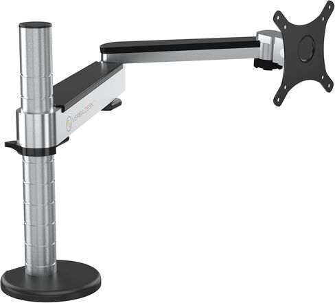 VERSADESK OmniView Single Monitor Arm, Adjustable VESA Monitor Mount for up to 27" Screens, Height Adjustable Monitor Stand with Cable Management for Home Office & Gaming, Black in Kuwait