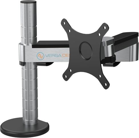 VERSADESK OmniView Single Monitor Arm, Adjustable VESA Monitor Mount for up to 27" Screens, Height Adjustable Monitor Stand with Cable Management for Home Office & Gaming, Black in Kuwait