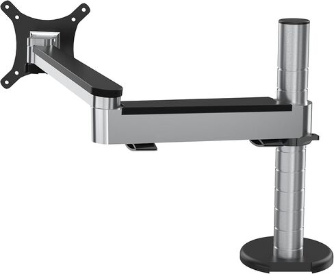 VERSADESK OmniView Single Monitor Arm, Adjustable VESA Monitor Mount for up to 27" Screens, Height Adjustable Monitor Stand with Cable Management for Home Office & Gaming, Black in Kuwait