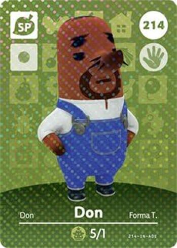 Don Resetti - Nintendo Animal Crossing Happy Home Designer Amiibo Card - 214 in Kuwait