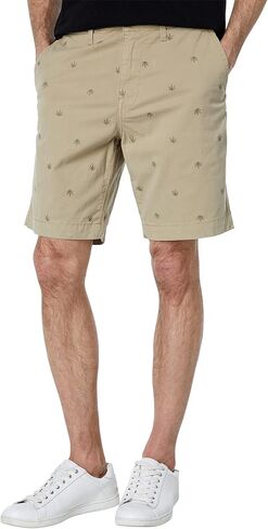 Lucky Brand Men's 9" Stretch Twill Hemp Embroidered Flat Front Short in Saudi Arabia
