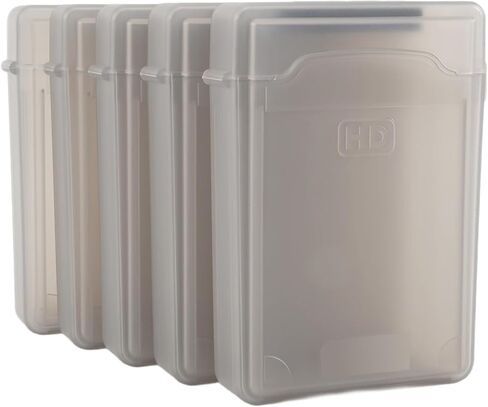 5pcs 3.5 inch IDE SATA HDD Hard Drive Disk Plastic Storage Box Case Enclosure in Kuwait