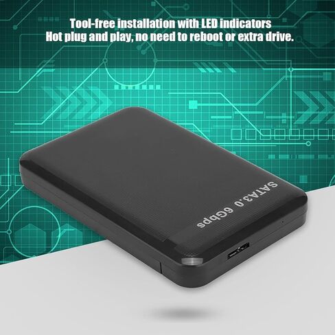 USB3.0 SATA3.0 عالية السرعة 6 جيجابت في الثانية حاوية القرص الصلب المحمول أسود ABS يدعم 3 تيرا بايت UASP حاوية القرص الصلب in Kuwait