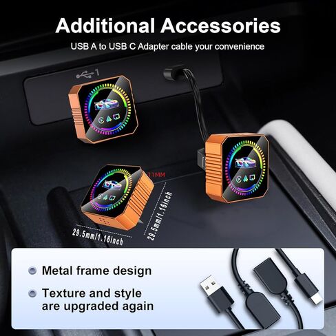 محول Carplay لاسلكي 4 في 1 لأجهزة Apple iPhone Android Auto، محول Airplay Screen Mirror Link Bluetooth Carplay للفيديو YouTube Tiktok، WiFi ثنائي النواة، Mini Car Play USB Dongle، سريع، بدون زمن الوصول in Kuwait