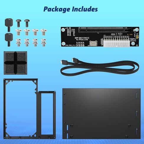 قاعدة PCIe 4.0 x4 64 جيجابت في الثانية eGPU مع كابل OCuLink SFF-8611 مقاس 29.5 بوصة، وOCuLink SFF-8612 8311 إلى PCIe x16 قاعدة GPU خارجية لأجهزة الكمبيوتر المحمول وأجهزة الكمبيوتر الصغيرة، وتدعم حاوية GPU الخارجية بطاقة الرسومات الخارجية in Kuwait