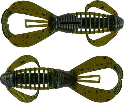 Headbanger BangerBug Soft Plastic Lure (3" 10-Pack & 4" 7-Pack) – Superior Kicking Action Craw/Bug Creature Bait for Bass Fishing – Salt-Flavored Jig Trailer with Hidden Hook Recess in Kuwait