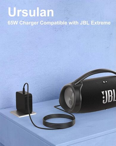 65W Charger Compatible with JBL Extreme 3/4/5/6 Bluetooth Speaker Flip 5/6/7 Pulse 4/5, Clip 4/5, GO 3/4, JRPOP,Fast Charging Adapter in Kuwait