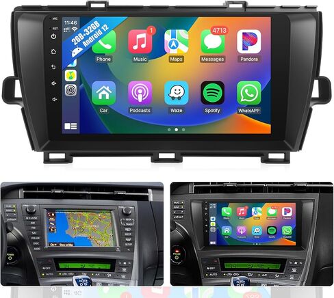 Leadfan Android12 Car Stereo for Toyota Prius 2010-2015 Stereo with Wireless CarPlay Android Auto, 9'' Touch Screen Compatible with JBL & Large Screen BT GPS Navi WiFi Backup Camera MIC 2+32G in Saudi Arabia