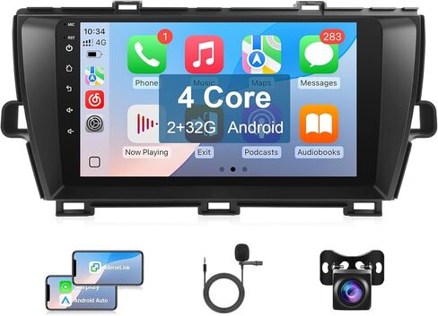 Leadfan Android12 Car Stereo for Toyota Prius 2010-2015 Stereo with Wireless CarPlay Android Auto, 9'' Touch Screen Compatible with JBL & Large Screen BT GPS Navi WiFi Backup Camera MIC 2+32G in Saudi Arabia