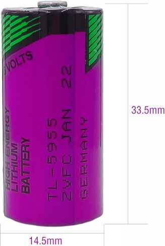 (30-Pieces) TL-5955 2/3AA 3.6V 1650mAh Battery for Tadiran TL5955 3.6V TL-4955, SL-761, TL-2155, TL-5155, SL-361, Xeno XL-055F, ER14335 PLC, CNC Lithium Battery in Kuwait