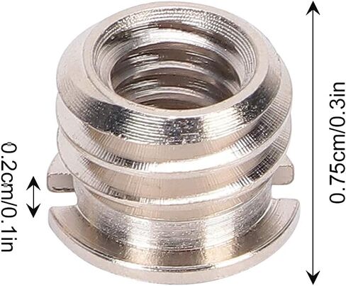 Camera Screw, 1/4in to 3/8in Screw Adapter Converter Made of Copper, CNC Precise Machining, Clear Thread, with Good Workmanship, for Tripod Plate Light Brack in Kuwait