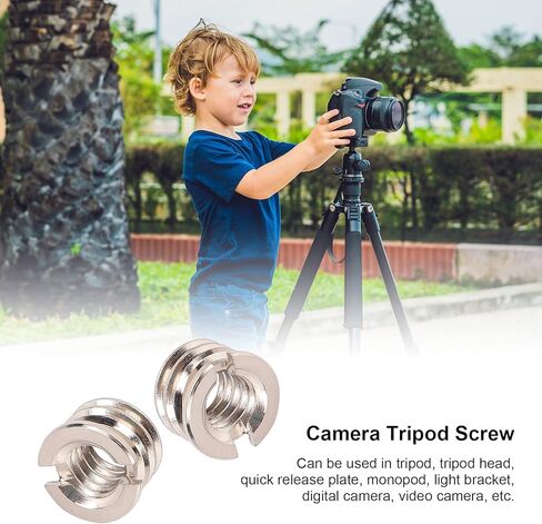 Camera Screw, 1/4in to 3/8in Screw Adapter Converter Made of Copper, CNC Precise Machining, Clear Thread, with Good Workmanship, for Tripod Plate Light Brack in Kuwait