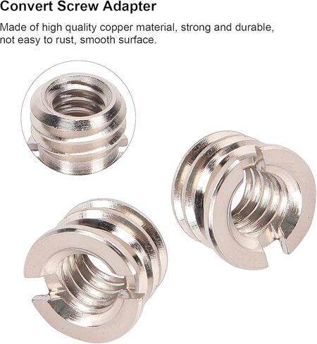 Camera Screw, 1/4in to 3/8in Screw Adapter Converter Made of Copper, CNC Precise Machining, Clear Thread, with Good Workmanship, for Tripod Plate Light Brack in Kuwait
