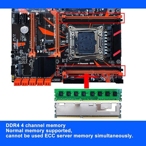 اللوحة الأم للكمبيوتر Cuifati، اللوحة الأم للألعاب 2011، 128 جيجا DDR4 مع SATA3.0، M.2، فتحة رسومات E X16، بطاقة شبكة مدمجة in Kuwait