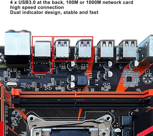 اللوحة الأم للكمبيوتر Cuifati، اللوحة الأم للألعاب 2011، 128 جيجا DDR4 مع SATA3.0، M.2، فتحة رسومات E X16، بطاقة شبكة مدمجة in Kuwait