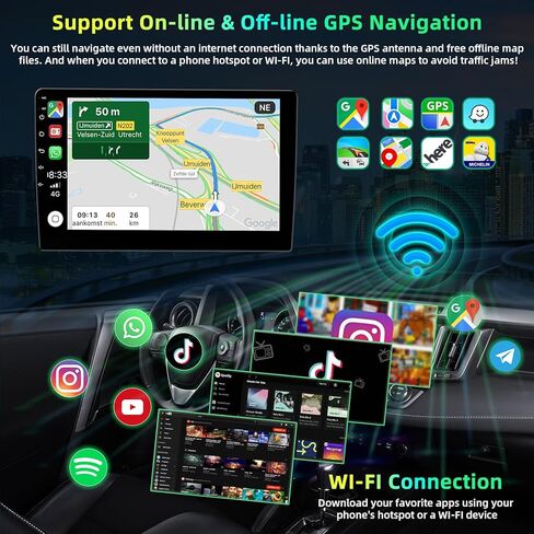 راديو سيارة بلوتوث 4G 64G لسيارة Toyota RAV4 2013-2018، ستيريو بشاشة لمس عالية الدقة 10.1 بوصة مع تشغيل لاسلكي، Android Auto، 5G WiFi، كاميرا احتياطية، GPS Navi، SWC in Kuwait