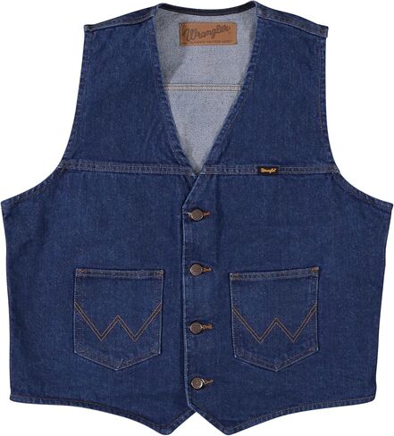 سترة رجالية من قماش الدنيم غير المبطن من Wrangler Denim Denim Denim, ازرق دينيم in Kuwait