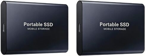 2 Pack 1TB Ultra Slim Portable External Hard Drive High Speed USB Plug and Play in Kuwait