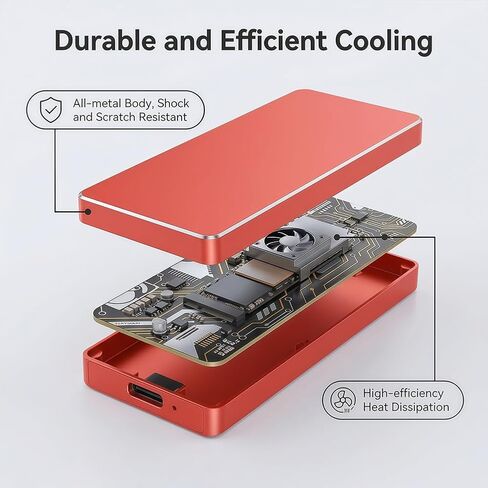 Portable SSDPortable Mobile Solid State Drive, High-Speed USB-C Solid State Drive (Red) in Kuwait