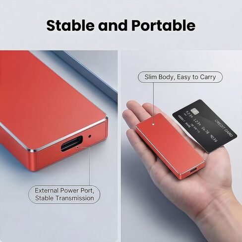 Portable SSDPortable Mobile Solid State Drive, High-Speed USB-C Solid State Drive (Red) in Kuwait