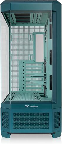 Thermaltake View 600 TG; Full Tower; 420mm Radiator Support; 480mm GPU Clearance; Hidden Connector Support; Rotatable PCIe Slots; 220mm PSU Clearance; Transformative Teal; CA-11H-00FTWN-00 in Kuwait