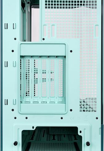 Thermaltake View 600 TG; Full Tower; 420mm Radiator Support; 480mm GPU Clearance; Hidden Connector Support; Rotatable PCIe Slots; 220mm PSU Clearance; Transformative Teal; CA-11H-00FTWN-00 in Kuwait